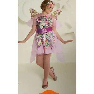 HYDE AND EEK KIDS FLOWER FAIRY COSTUME DRESS, SIZE M -